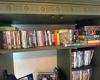 dvds, vhs, cds and cassettes. 