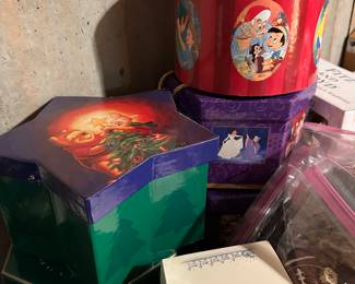 Walt Disney ornaments with boxes