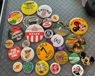 vintage buttons, look at the Atari!