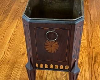 Antique Dark Wood Plant Stand