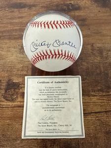 Mickey Mantle Vintage Autographed Baseball with COA