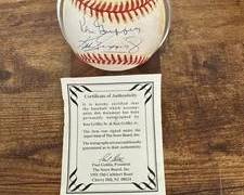 Ken Griffey Sr. & Ken Griffey Jr. Vintage Autographed Baseball with COA
