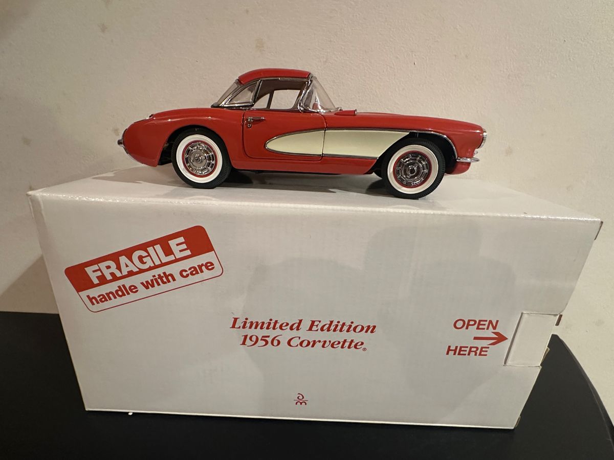 The Danbury Mint Limited Edition 1956 Corvette Die Cast Collectors Car (See other pictures as many other diecast car models available)