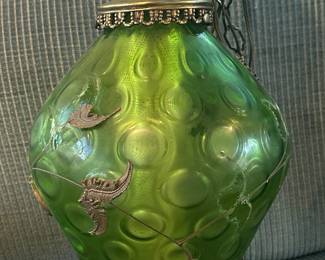 MCM Green Hanging Swag Light