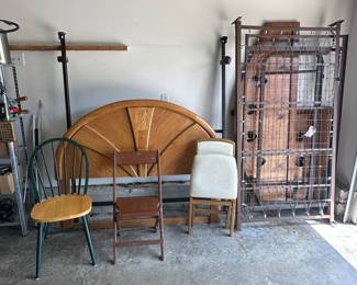 Headboard with Tails; Wooden Day Bed with Trundle; Wooden Side Chairs