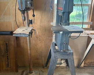 Sears 12in Motorized Drill Press; Sears 12in Band Saw Sander