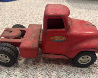 Tonka Toys 1954 Mound Metal Craft Red Pressed Steel Carrier Semi Truck Cab