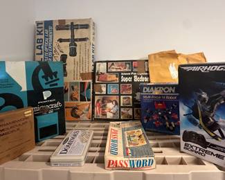 Science Kits; Airhogs; Games; Dominoes