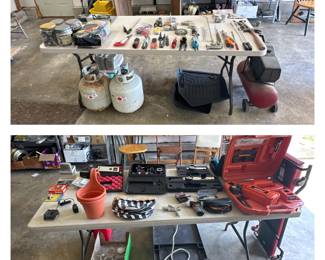 Shop/ Garage Items; Power Tools; Propane Gas Tanks; Utility Cart; Compressor