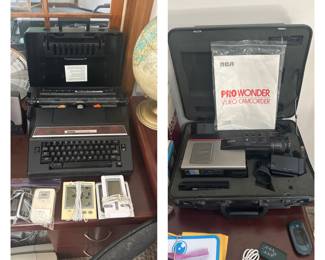 Brother Correct-O-Ball XL-I Typewriter and Case; RCA Pro Wonder Video Camcorder CLR200 and Case