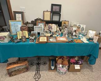 Picture Frames; Pictures; Figurines; Artificial Flowers; Vases; Lefton; Knick Knacks