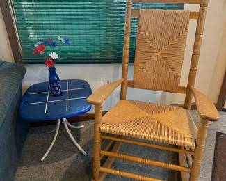 Outdoor Rocking Chair; Patio Side Table