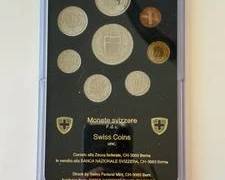 1988 Swiss Proof Coin Set in Display - All Coins Show as Gem Proof Condition