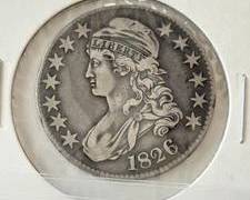 1826 Capped Bust Silver Half Dollar Extra Fine Condition