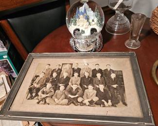 Snow Globe, Vintage Photo framed