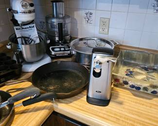 KitchenAid Stand Mixer, Frying Pan, Electric Can Opener, Kitchen Aid Food Processor