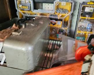 DeWalt storage case with hardware parts