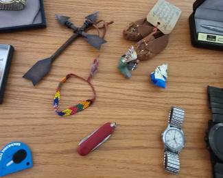 Pocket Knife, Watch, Native American Collectible