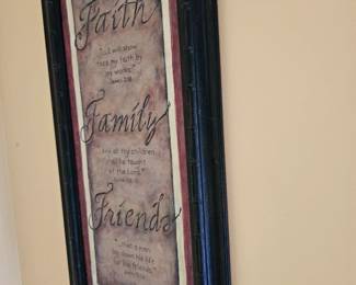 Faith Family Friends Hanging Picture/Artwork