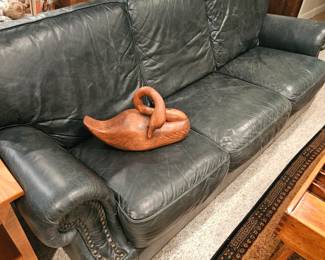 Green Leather Sofa/couch