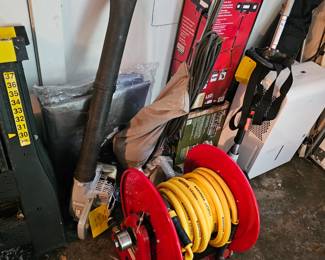 Leaf Blower, Hose and Reel