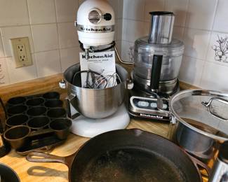 KitchenAid Stand Mixer, KitchenAid Food Processor, Frying Pan