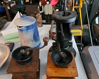 Antique Coffee Grinder, Water Well Pump