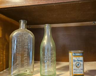 Vintage Glass Bottles, McCormick's Bee Brand AllSpice