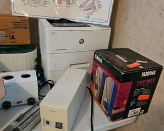 APC Battery Backup, HP Laser Printer, Yamaha Computer speakers