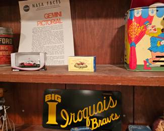Die Cast cars, Toys, Iroquois Braves sign