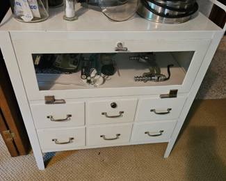 Medical Office Table with Drawers and Medical Supplies