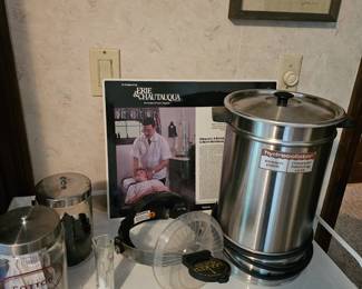 Medical Office Table with Supplies. Hydrocollator