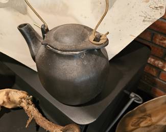 Antique Cast Iron Tea Kettle