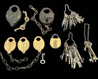 Antique Railroad Locks and Keys