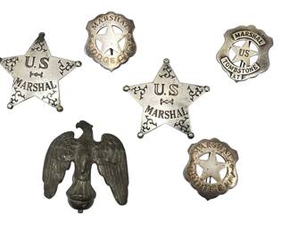 Vintage US MARSHAL Metal Badges