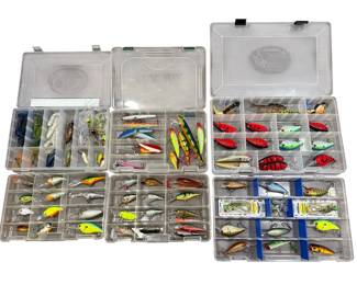 Vintage and Antique Fishing Lures & Tackle Boxes