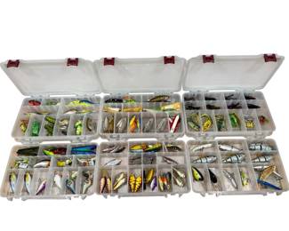 Vintage and Antique Fishing Lures & Tackle Boxes