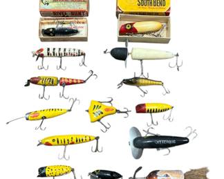 Vintage and Antique Fishing Lures & Tackle Boxes