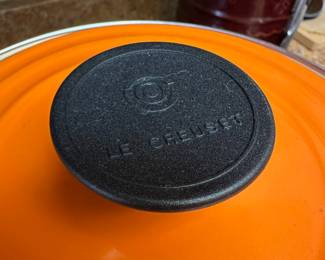 Le Creuset Flame Orange Enameled Stock Pot