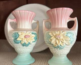 Pair of Hull "Water Lily" Vases