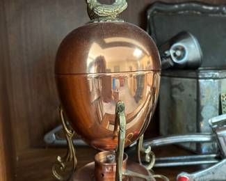 Metalutil Portugal Copper and Brass Egg Warmer with Chicken Motif