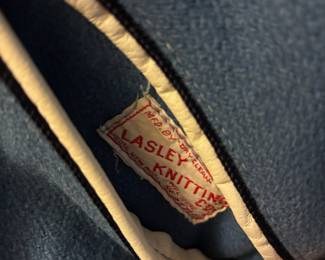 1960s Lasley Knitting Co Blue and White Varsity Jacket