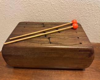 Wooden Tongue Drum with Drum Sticks