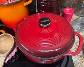 Lodge Red Enameled Cast Iron Dutch Oven