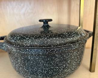 Black Graniteware Pot