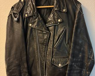 Distressed Circa 1960s Leather Jacket