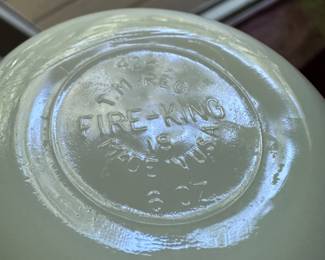 Fire King "Gay Fad Fruit" Baking Dishes, Custard Cups and Mixing Bowls, Set of 4 Fire King "Peach Blossom" Custard Cups