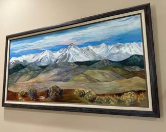 Framed Acrylic Painting of Mt. Elbert by Herschel Pollard