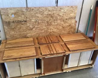 Oak queen size bedframe with 12 drawers