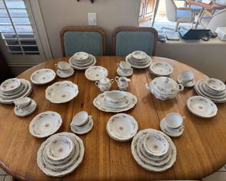 Vintage 91 piece, placed setting for 12 crown Bavarian China set